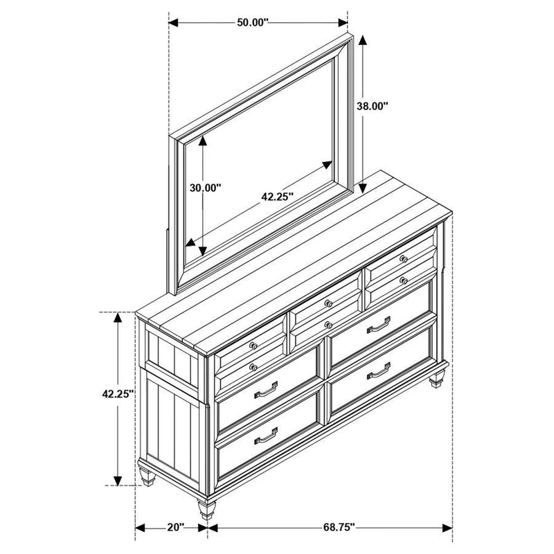 Avenue - 8-drawer Dresser With Mirror