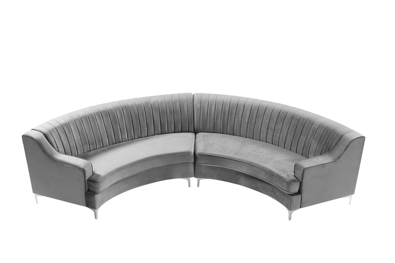 Velvet Curved Sofa