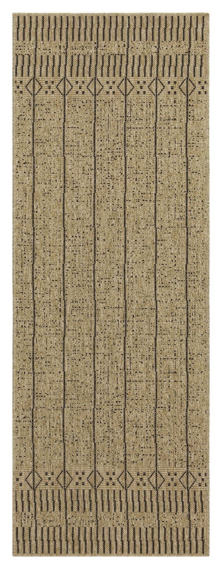 Earth - 5'3" X 7'3" Indoor / Outdoor Area Rug - Jute / Black