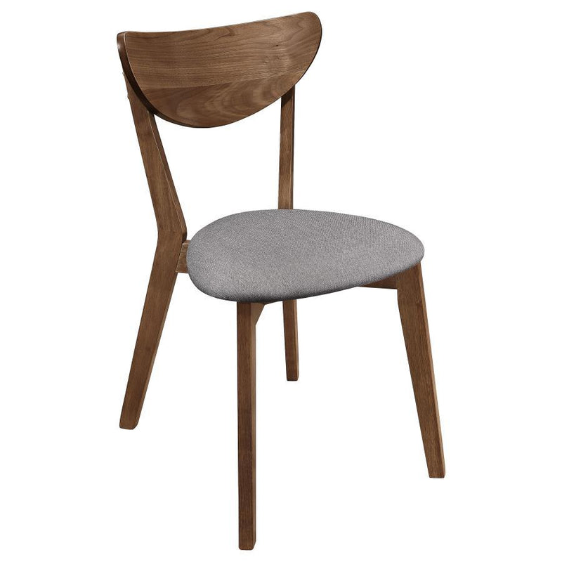 Alfredo - Dining Side Chair (Set of 2) - Gray And Natural Walnut