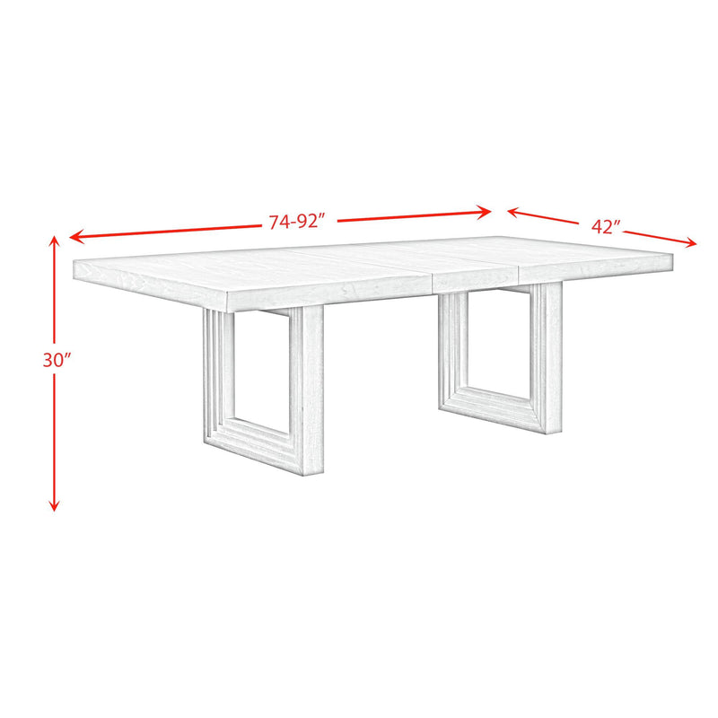 Avalanche - Rectangular Dining Table With 18"" Leaf - Antique White