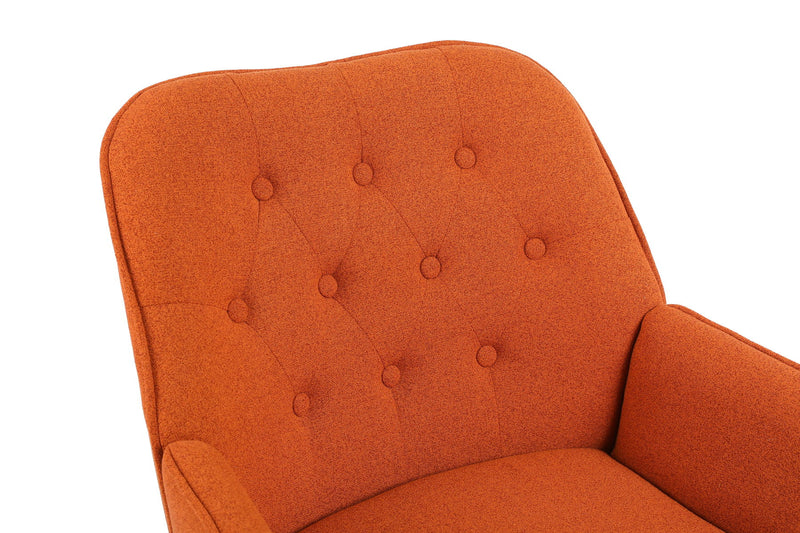 Modern Mid-Century Chair Linen Sherpa Armchair