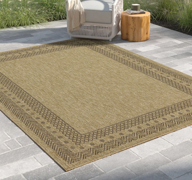 Earth - 2'7" X 7'3" Polypropylene, Indoor / Outdoor Area Rug - Jute / Mocha