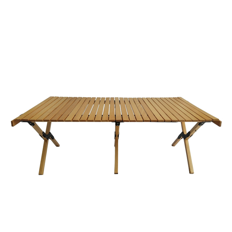 Multi-Function Wooden Foldable Portable Patio Dining Table, Indoor And Outdoor Universal - Natural