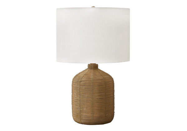 Lighting, Table Lamp, Rattan, Resin, Modern - Brown