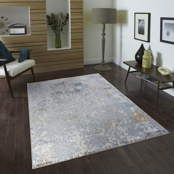 Textures - 5'3" X 7' Polypropylene, Area Rug - Multi / White