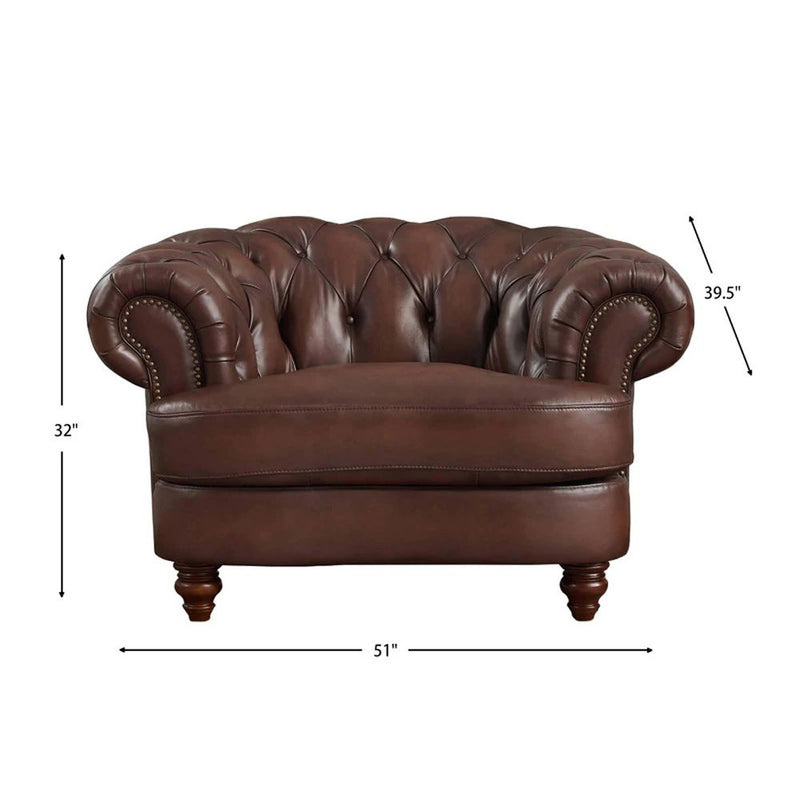 Newport - Leather Chair - Caramel