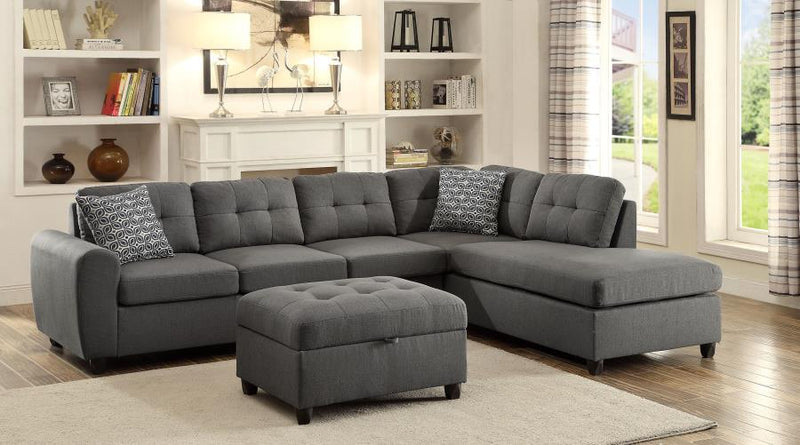 Stonenesse - Tufted Sectional - Gray