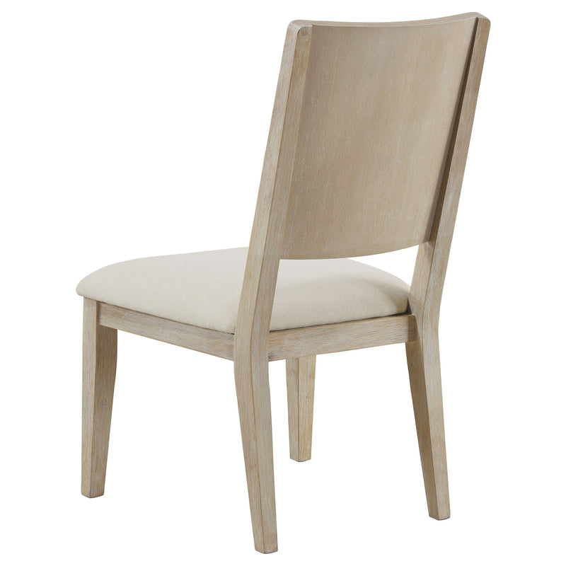 Trofello - Upholstered Dining Side Chair (Set Of 2) - White Washed And Beige