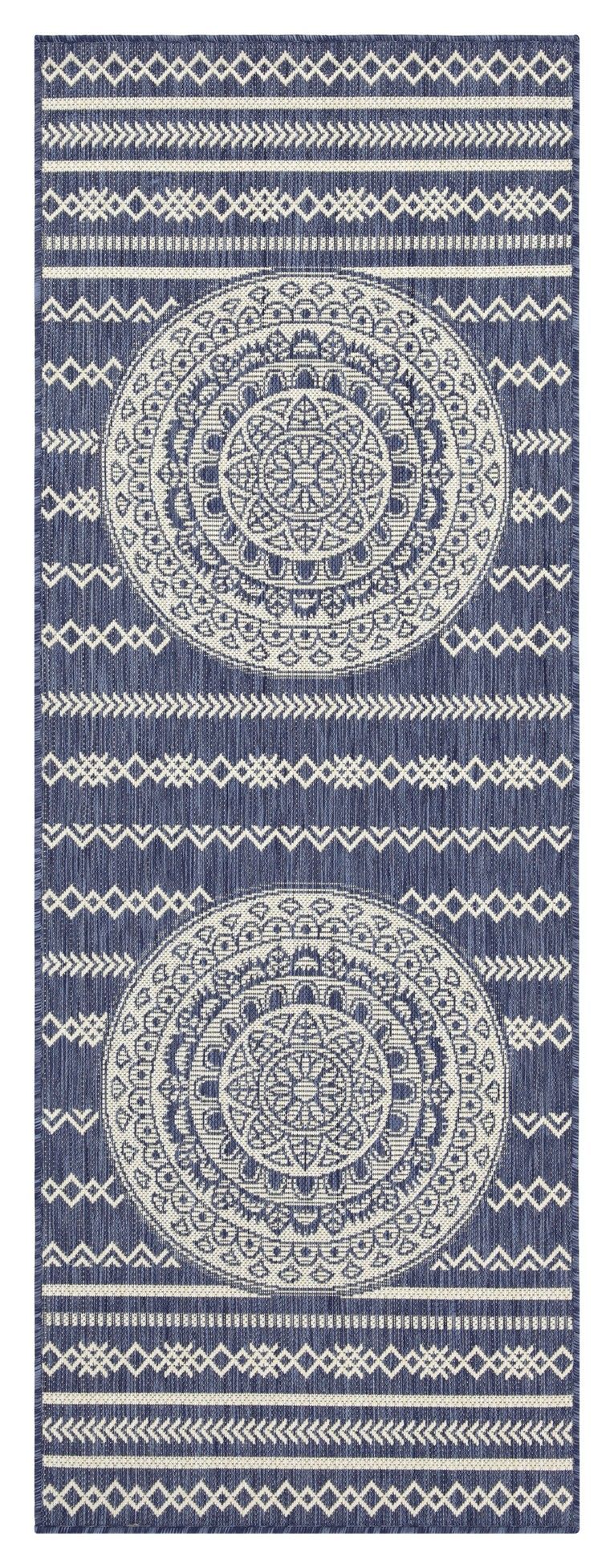 Sunshine - 5'3" X 7'3" Indoor / Outdoor Area Rug - Blue - Polypropylene