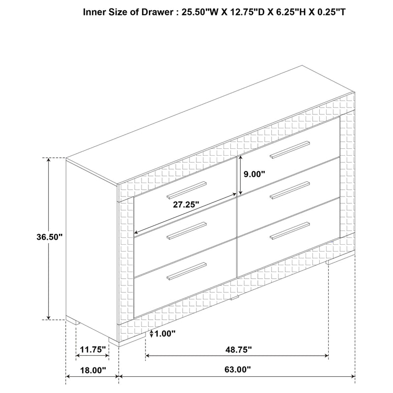 Ives - 4-Piece Eastern King Bedroom Set - White High Gloss