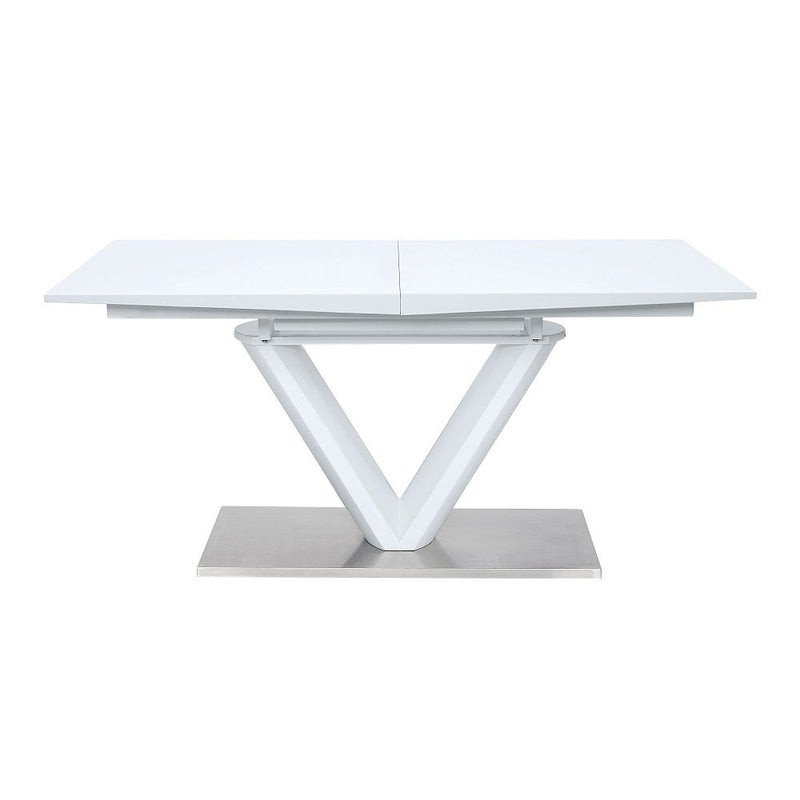 Gallegos - Dining Table With Leaf - White High