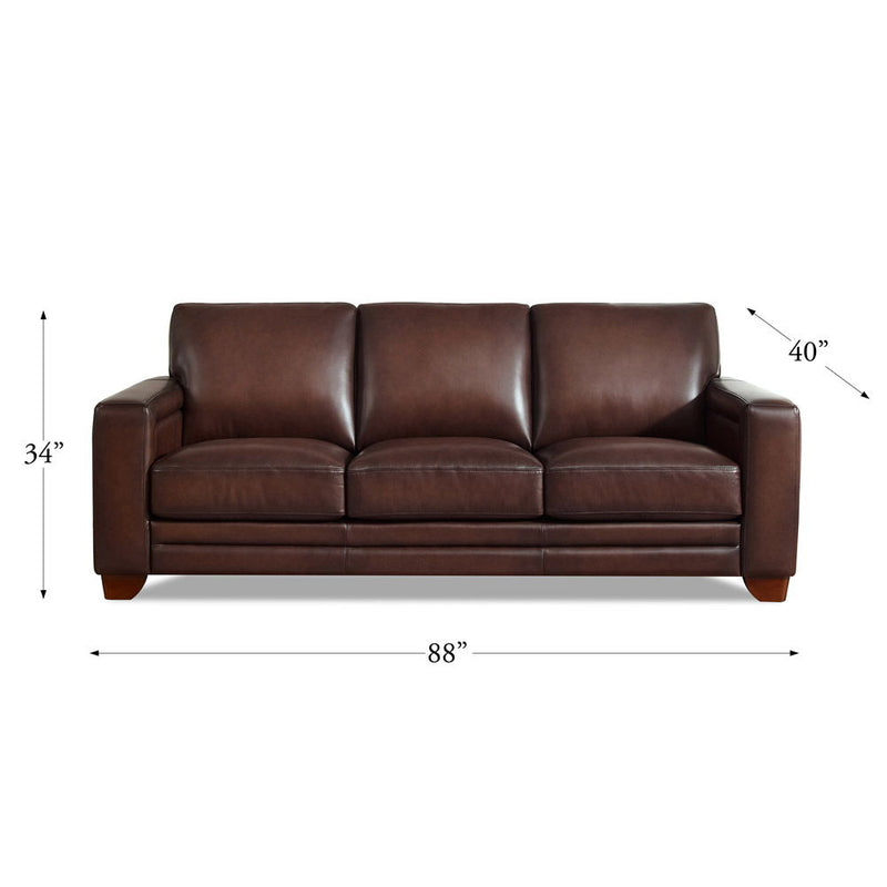 Alice - Leather Sofa - Caramel