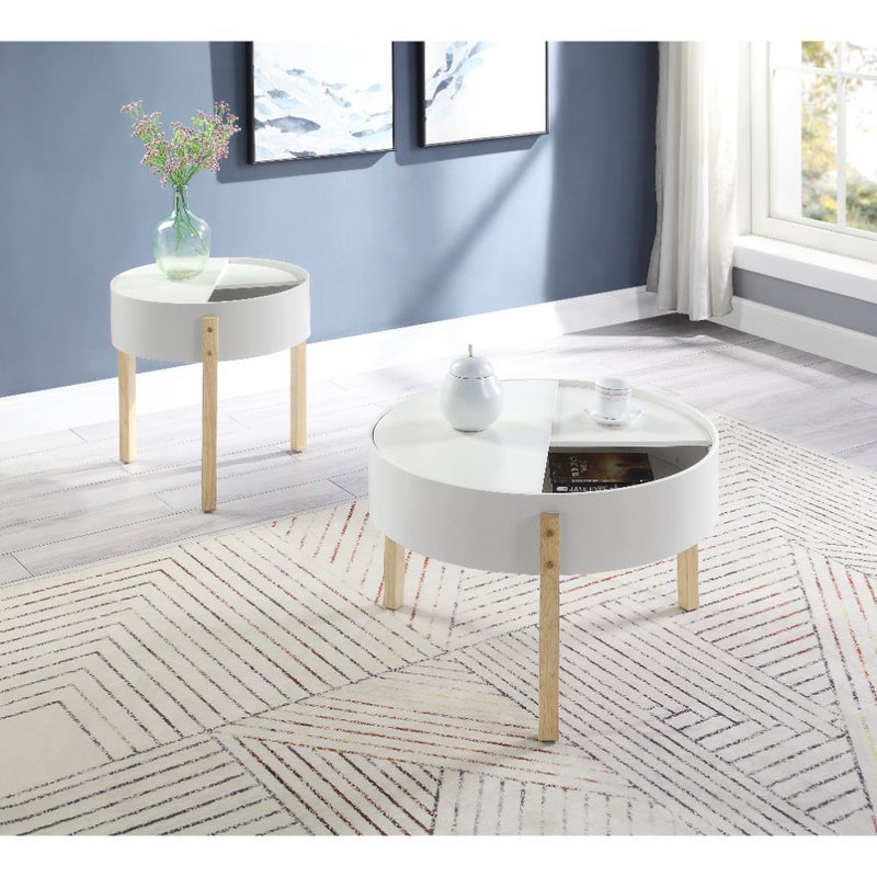 Bodfish - Coffee Table - White & Natural