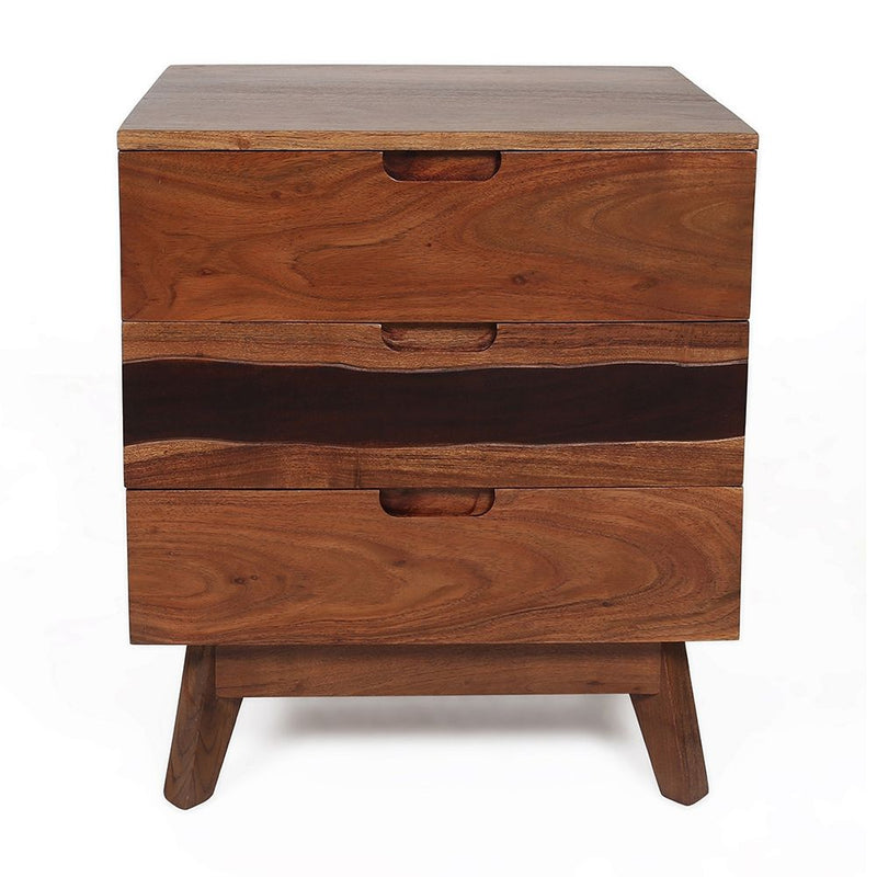 Elegant Design Nightstand - Natural Brown