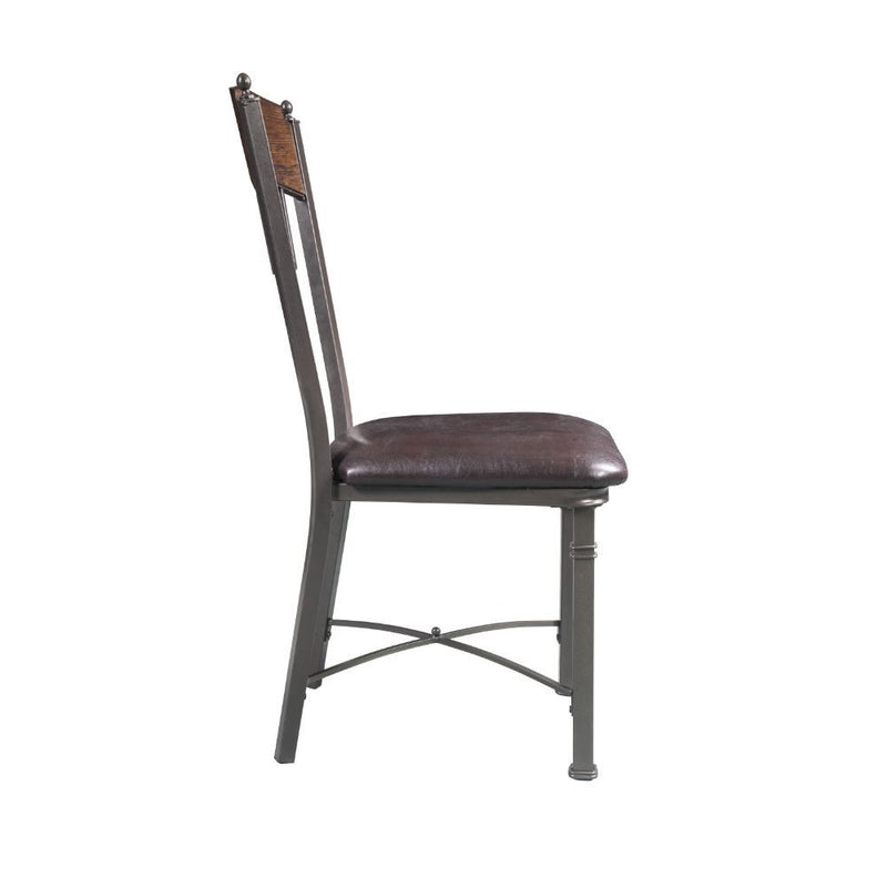 Lynlee - Side Chair (Set of 2) - Espresso PU & Dark Bronze