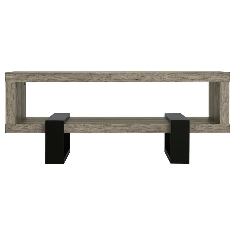 Dinard - Coffee Table With Shelf - Gray Driftwood