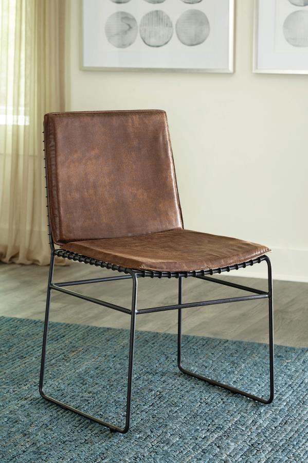 Abbott - Metal Dining Side Chair (Set of 2) - Antique Brown