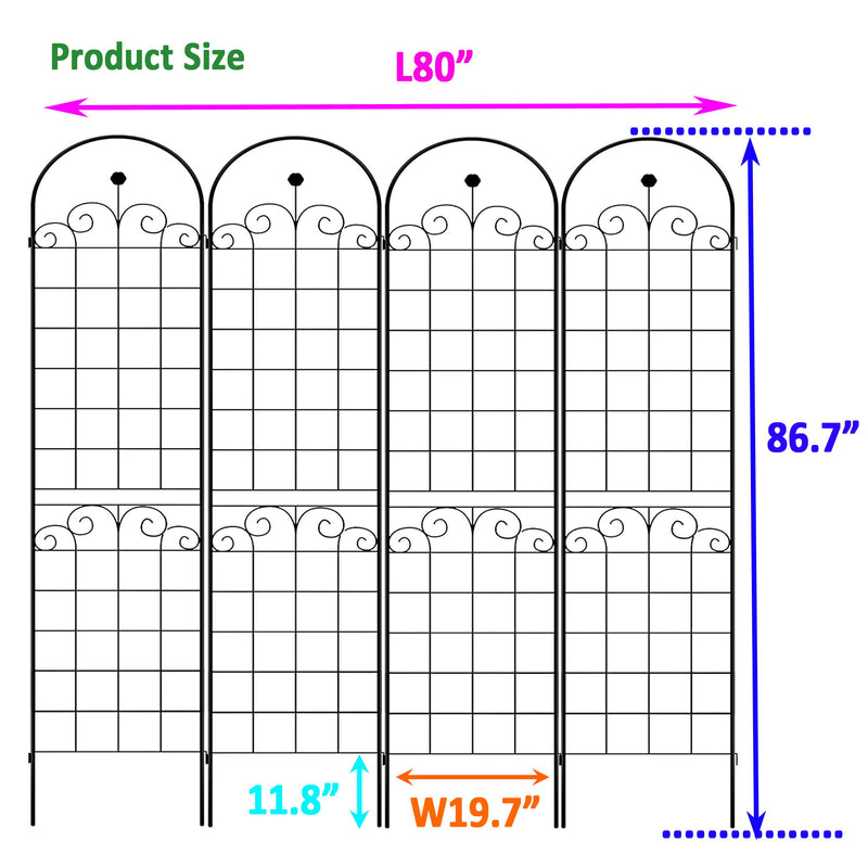 Metal Garden Trellis For Climbing Plants Outdoor Rustproof Plant Support Rose Trellis Netting Trellis