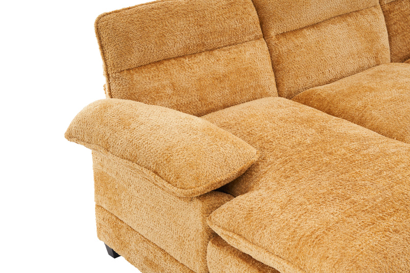 U-Shaped Profile Sofa, Including Two Single Seats And Two Chaise, Modular Sofa, Chenille Sofa