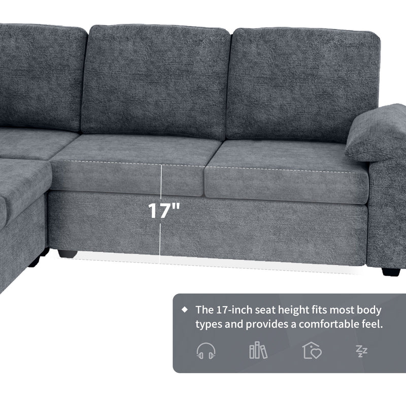 Modern Velvet Sectional Sofa Set, Large U Shaped Upholstered Corner Couch With Ottoman, Armrest Pillow, 6 Seat Indoor Furniture For Living Room