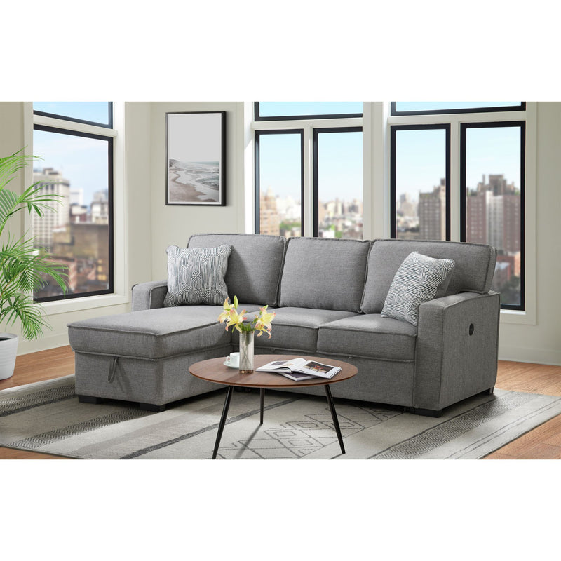 Caracas - Sectional Sleeper Chofa With Pull Bed, Drop Table & USB