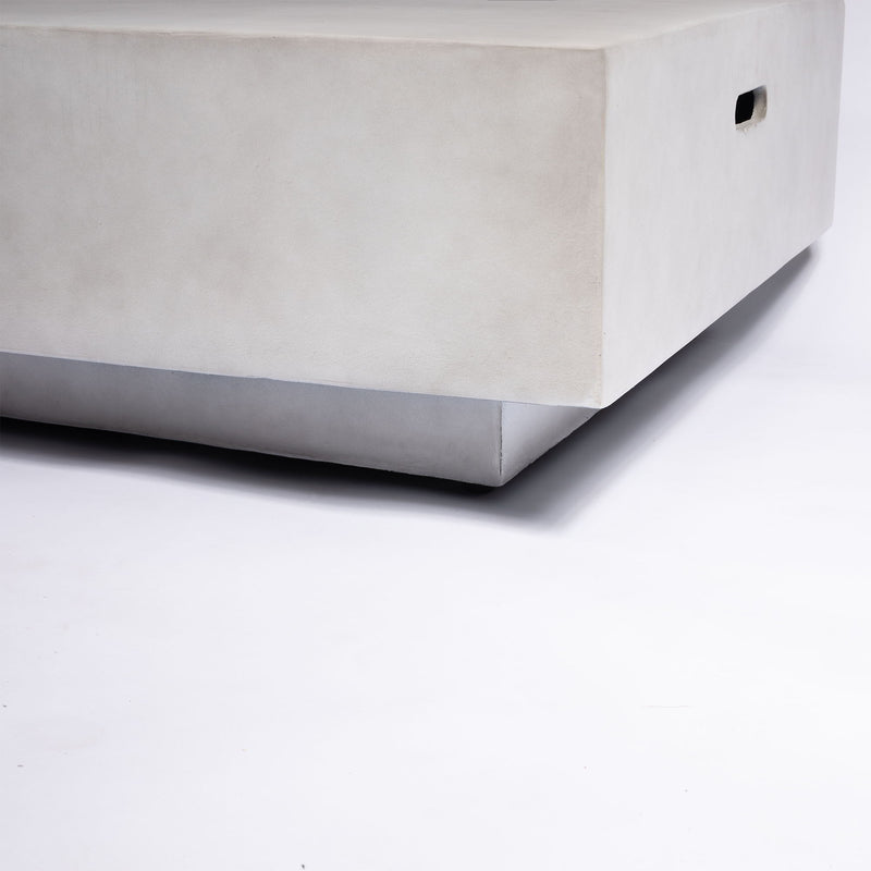 60" Concrete Fire Pit Table - Light Gray