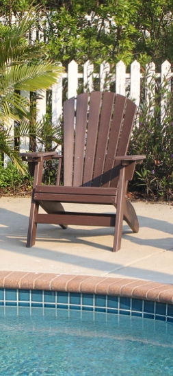 Adirondack Chair Sturdy HDPE Poly Lumber For Poolside, Patio, And Garden Relaxation