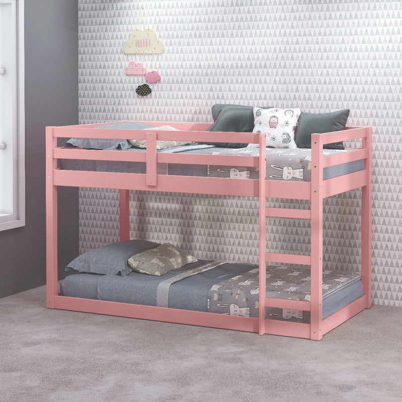 ACME Gaston II Twin Loft Bed in Pink Finish BD00768