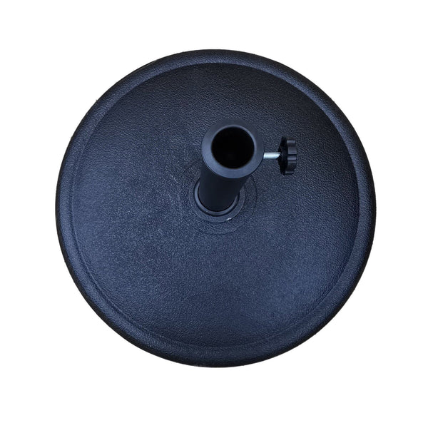 42 Pound Round Resin Umbrella Base - Black