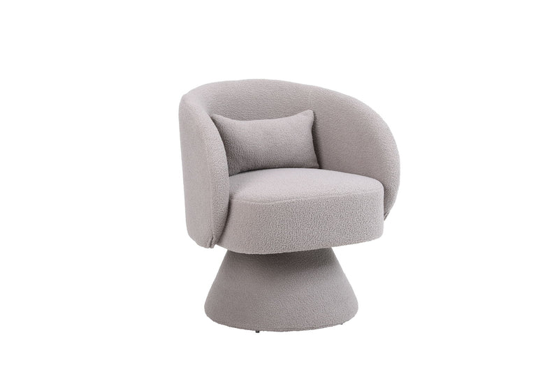 Swivel Accent Chair, Armchair Round Barrel Chair In Fabric For Living Room Bedroom