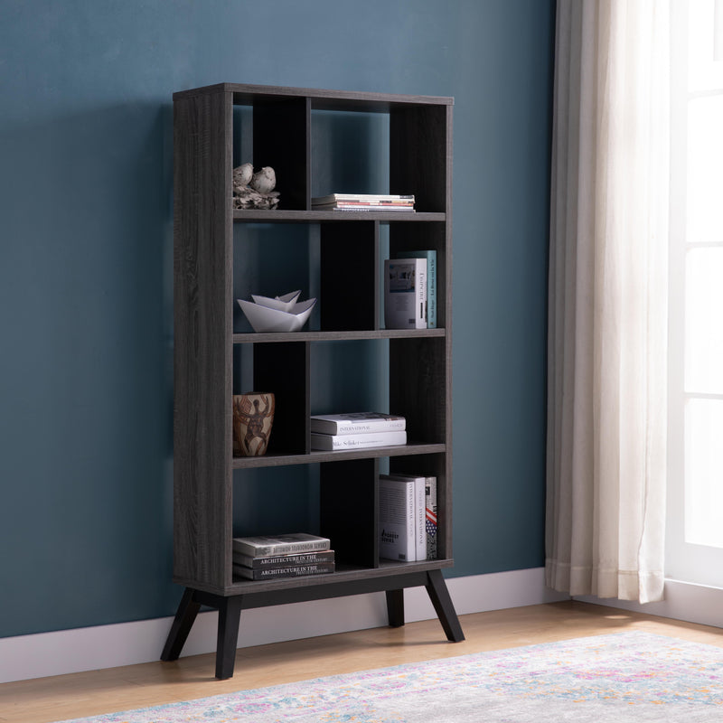 4-Tier Bookcase - Distressed Gray