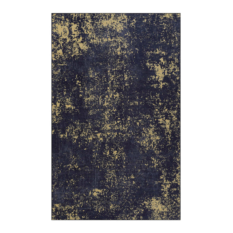 6' x 9' Area Rugs, Washable Rug, Low-Pile, Non-Slip, Non-Shedding, Foldable, Kid & Pet Friendly Area Rugs For Living Room, Bedroom, Kitchen, Dining Room Rug, Perfect Gifts - Black / Gold