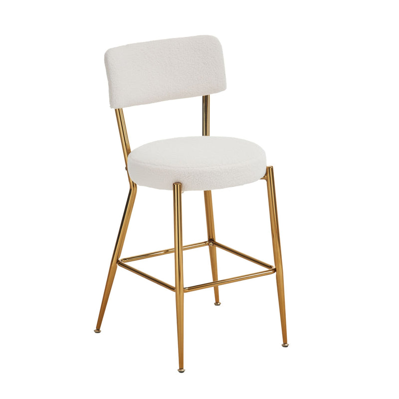 Modern Teddy Fabric Upholstered Bar Stools