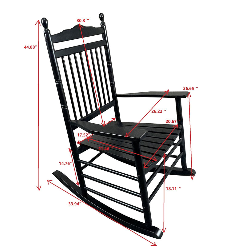 Balcony Porch Adult Rocking Chair - Wood