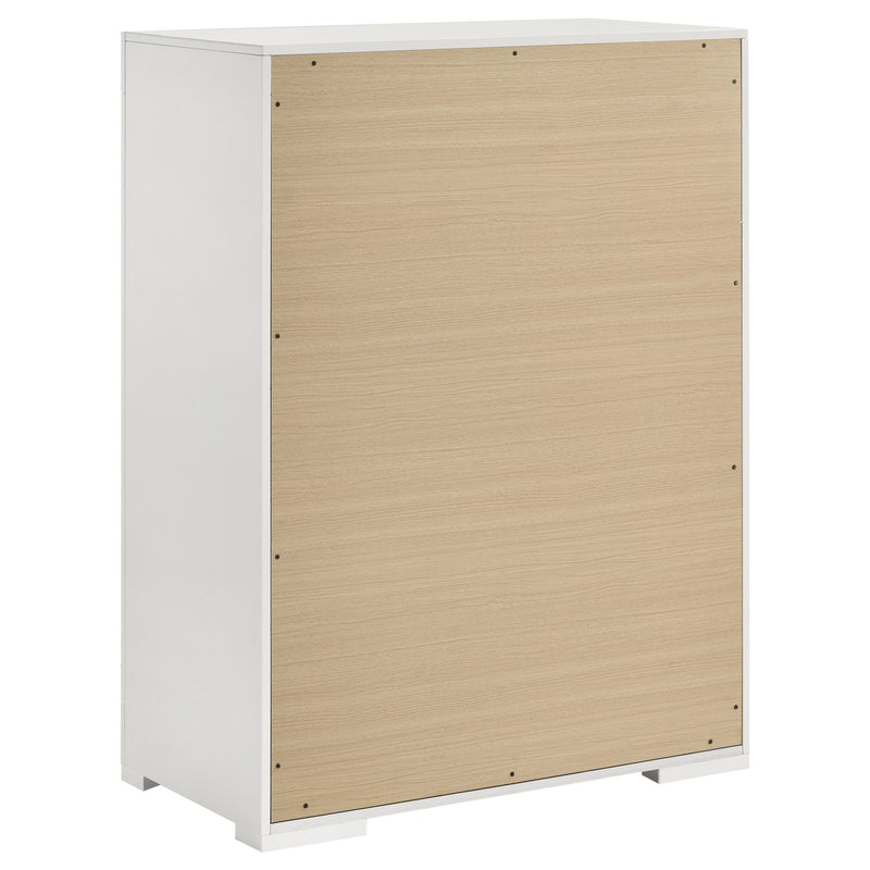 Ives - 5-Drawer Bedroom Chest Of Drawers - White High Gloss