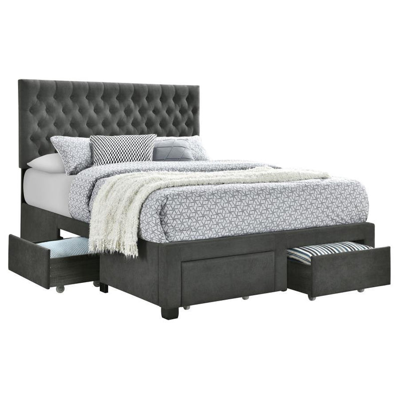 Soledad - 4-drawer Button Tufted Storage Bed