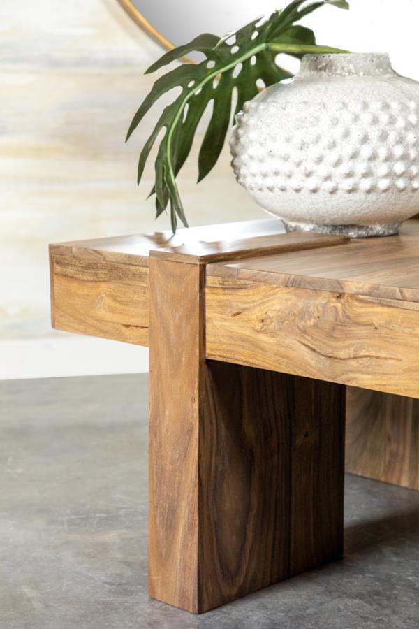 Samira - Wooden Square Coffee Table - Natural Sheesham