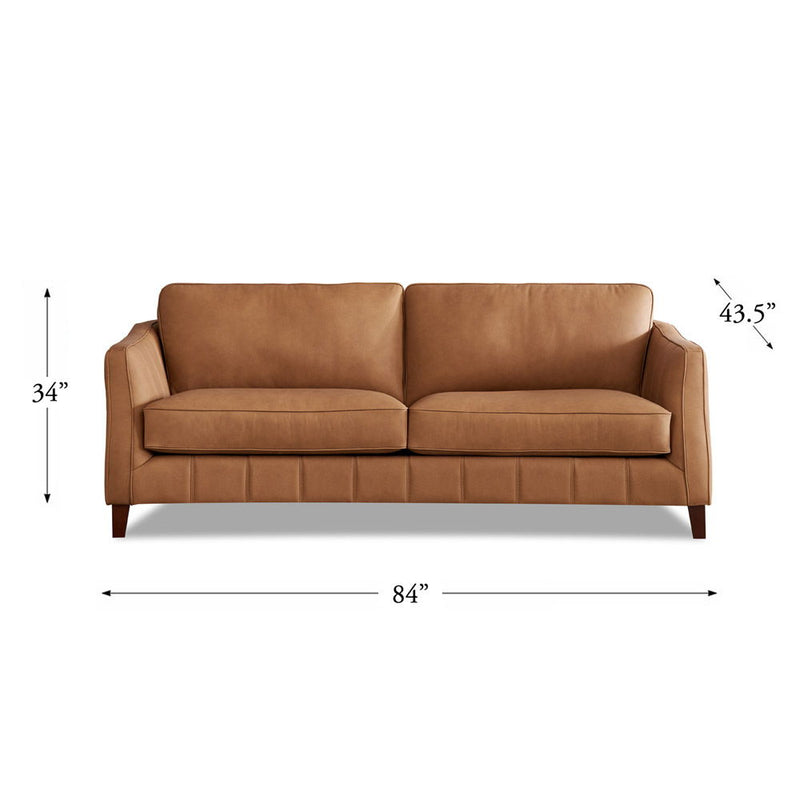 Aria - Top Grain Leather Sofa Couch - Brown