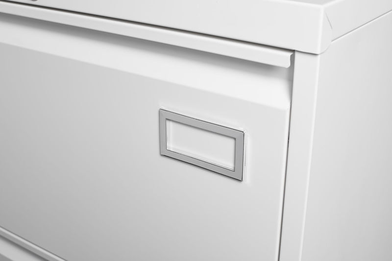 Filing Cabinet Lateral File Cabinet With Lock, 2 Drawer, For Legal / Letter / A4 / F4 Home Office - White