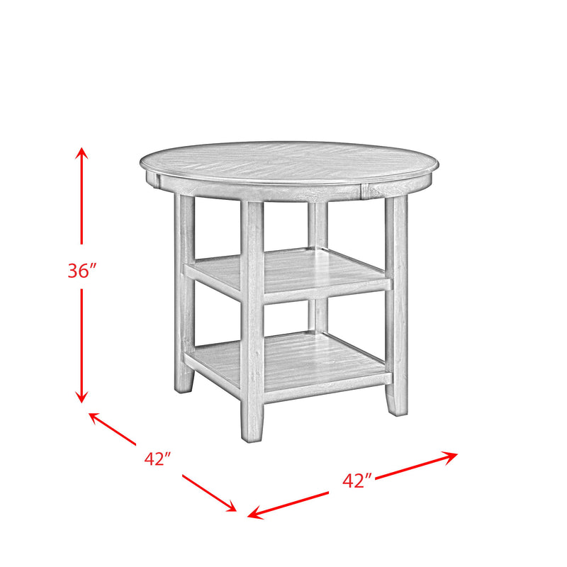 Amherst - Counter Table With Wood Leg - Grey Finish