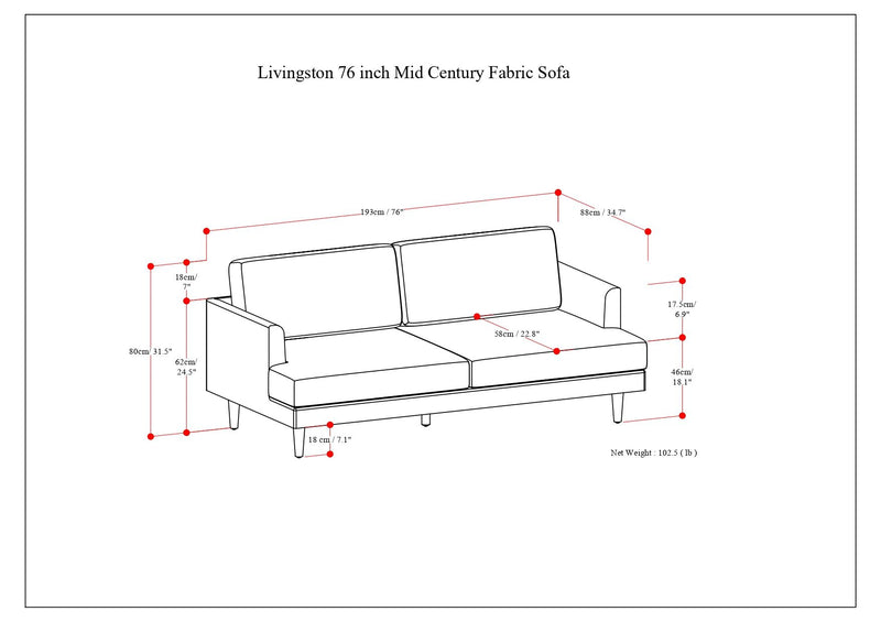 Livingston - 76" Sofa