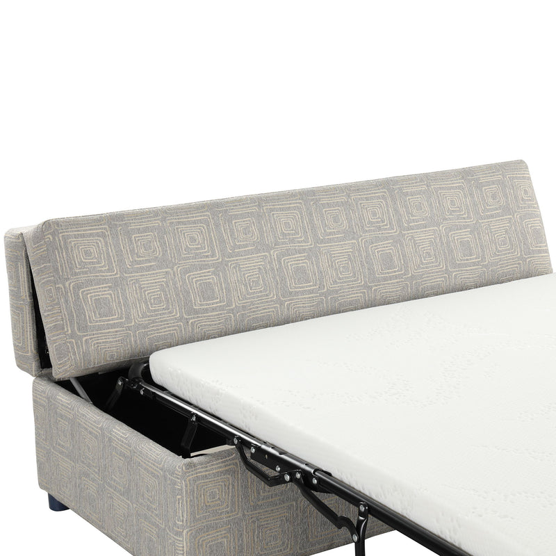 Folding Ottoman Sleeper Bed With Mattress Convertible Guest Bed