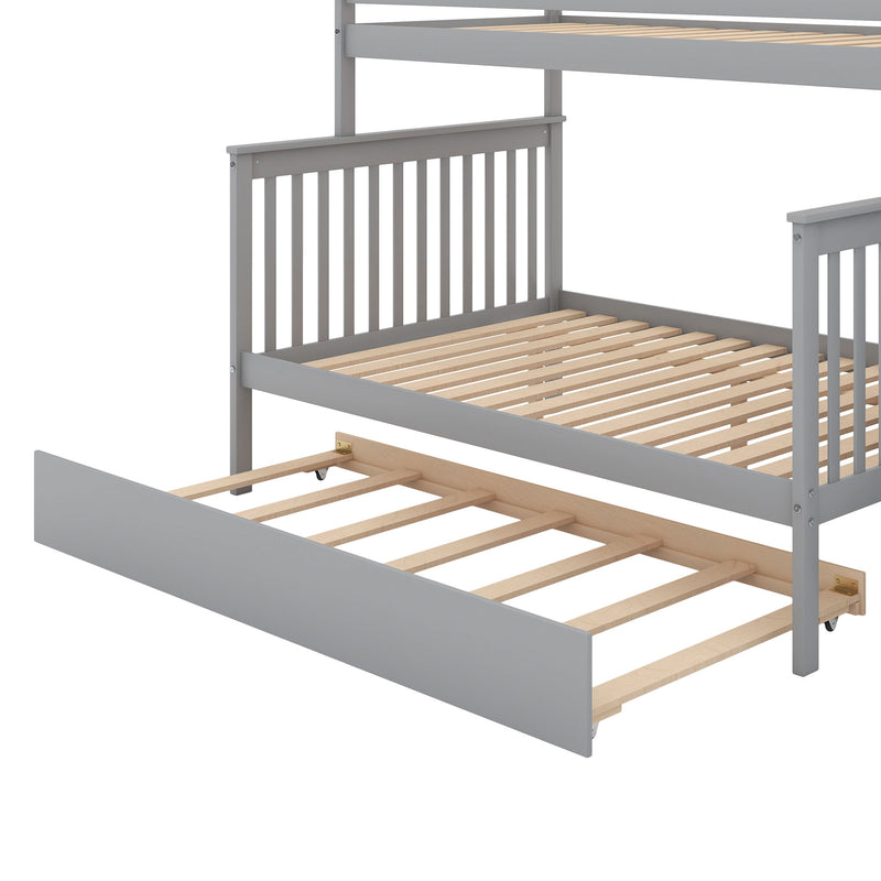 Kids Furniture - Bunk Bed With Trundle And Staircase