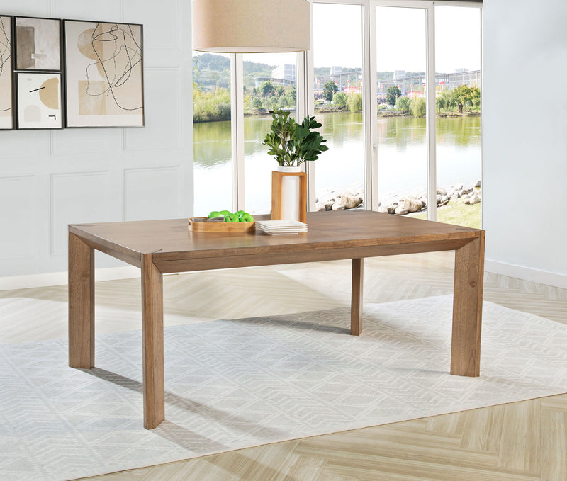 Bruner - Rectangular Wood Dining Table - Natural Brown