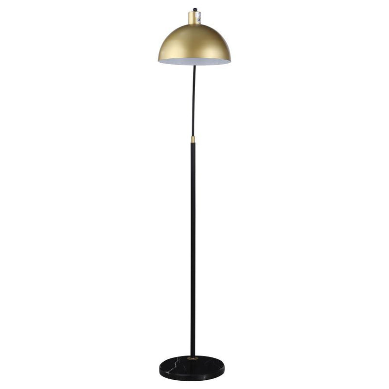 Gloria - Arched Dome Shade Metal Floor Lamp - Black