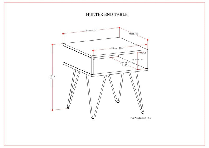 Hunter - End Table - Wood