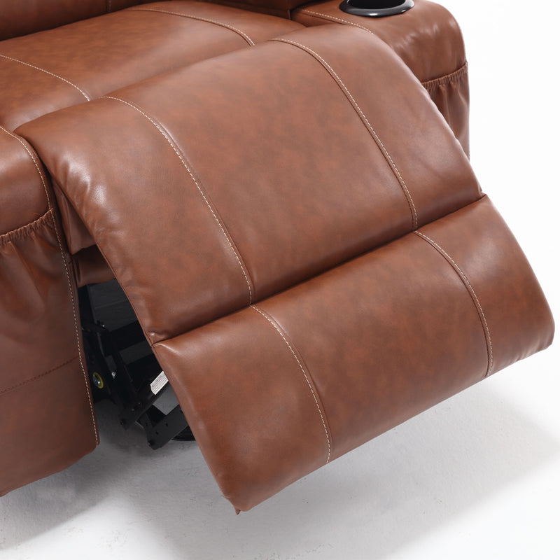 Large Size Electric Power Lift Recliner Chair Sofa For Elderly, 8 Point Vibration Massage And Lumber Heat, Remote Control, Side Pockets And Cup Holders