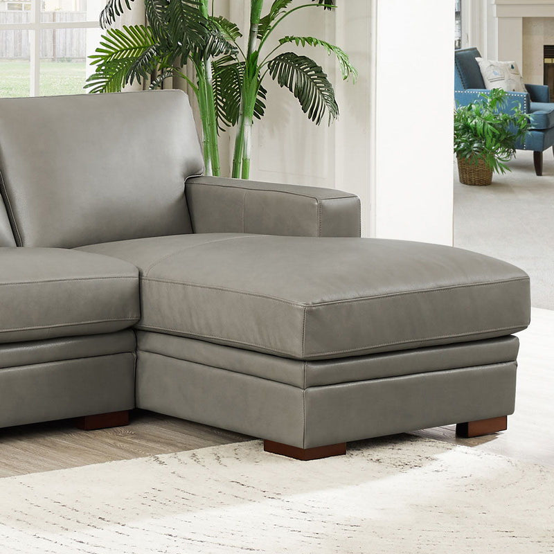 Dillon - Leather Right Chaise Sectional