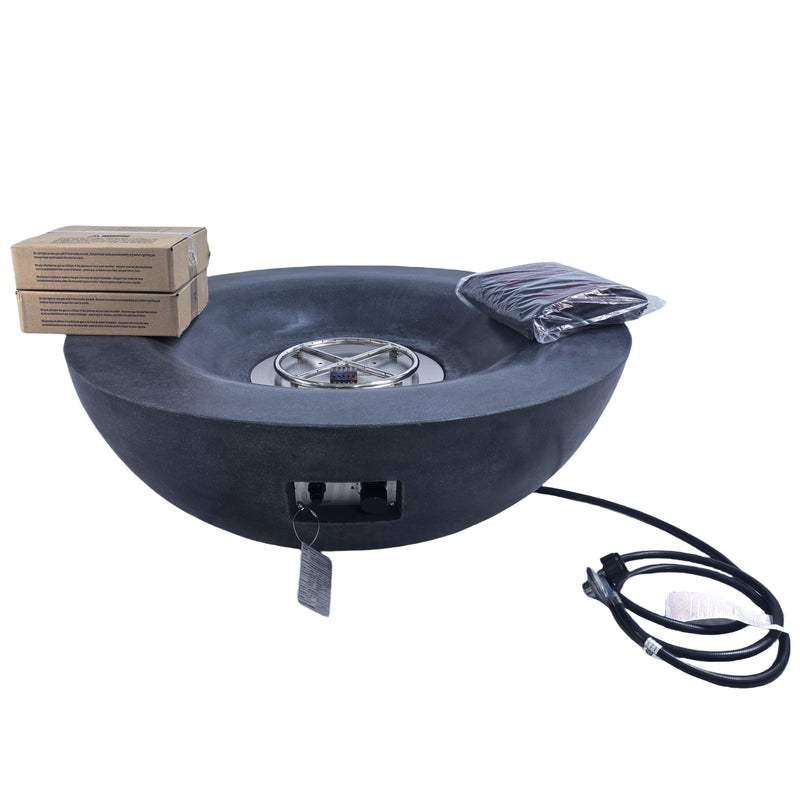 Outdoor Concrete Propane Gas Fire Pit Bowl